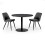 Luca 80cm Round Dining Table Black 4