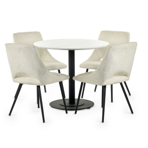 Luca 100cm Round Dining Table White 2