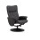 Lugano Recliner & Stool With Covered Base - Black 3