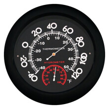 Inomhus Utomhus Analog Väggtermohygrometer, Batterifri Dubbel Skala Temperatur- och Fuktighetsmätare