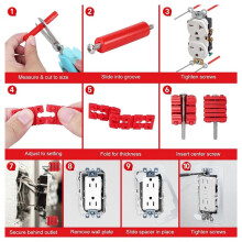 56pcs Outlet Spacer Kit Stackable & Leveling Shims with Wall Mount Screws for Electrical Outlets and Wall Switches
