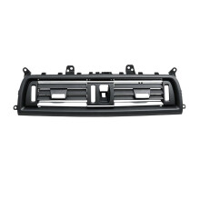 Panel de Cubierta de Salida de Rejilla de Ventilación de Aire Acondicionado Delantero Cromado para Serie 5 F10 F11 F18 520i 523i 525i RHD