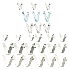 27Pc Stainless Steel Push Button Spring Clips Assortment Set W Plastic Case, Tent Pole Clip Locking Tube Pin for Camping