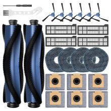 Conjunto de 24 Peças de Reposição para Aspirador Robô para X10 Pro Omni: Escova Lateral Principal, Filtro, Esfregão e Saco de Pó.