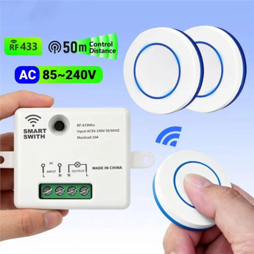 433Mhz Wireless  Light  220V  RF Relay Receiver Transmitter for Remote Control Lamp LED Fan 2