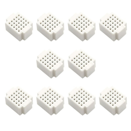 ZY55  Breadboard 55 Points Solderless PCB Board for  Raspberry Pi Prototyping Circuit Testing White