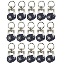 30PCS Curtain Track Rollers Curtain Mute Wheel Rollers Hook Pulley Runners/Sliders for Ceiling/Wall Mount Curtain Tracks