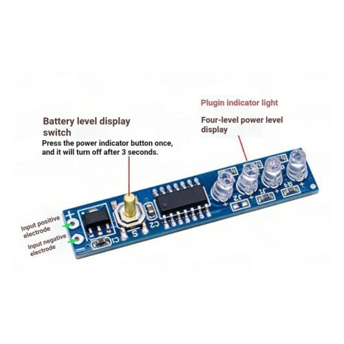 10 Modules Indicateurs de Charge LED pour Batterie Lithium 18650 3,7 V (1S) 1