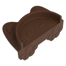 Espresso Tamping Station Mat, Silicone Tamper Mat for Counter, Counter Overhang Design, Food Grade Silicone Brown