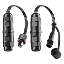 2 Pack Wire Connector Male and Female for Outdoor Lights Waterproof Extension Cable