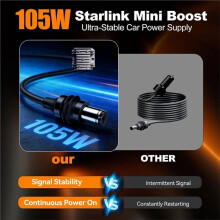105W Boost Converter voor Starlink 10V-24V Naar 30V 3,5A Auto-Adapter met Digitaal Display voor Auto'S, Campers en Boten (6,5FT)
