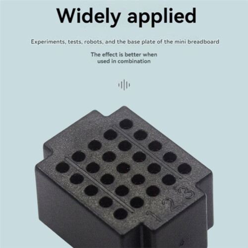 ZY25  Breadboard 25 Points Solderless PCB Board for  Raspberry Pi Prototyping Circuit Testing Black