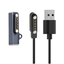 Magnetisches Ladegerät für Smartwatches, 4-Pin-USB-A-Kabel und USB-C-auf-7,62-mm-4-Pin-Adapter-Schnellladekit