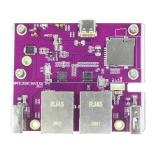 Dual 100Mbps Ethernet Port Expansion Board USB-to-Ethernet Hub Type-C for Raspberry Pi Zero 2 W