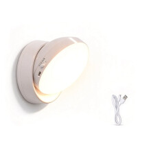 360 PIR Motion Sensing Light Round Saving Bedroom USB Rechargeable Closet Bedside Stairs Induction Lamp