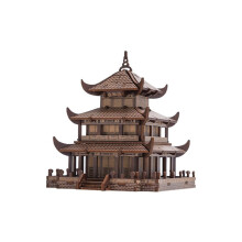 Yueyang Wooden 3D Puzzle Ancient Building Assembly Model DIY Simulation Toy for Children Kids Christmas Gift