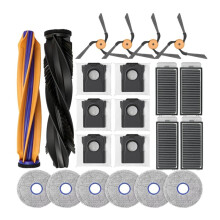 22 Piezas de Repuesto para Accesorios de Aspiradora para  X60 PRO: Cepillo Lateral Principal, Filtros, Paños de Mopa y Bolsas para el Polvo.