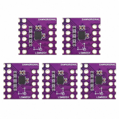 5 Peças Módulo de Sensor de 6 Eixos LSM6DSV Módulo IMU de Seis Eixos Giroscópio e Acelerômetro para SPI/IIC para Smol Slime