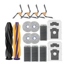 Conjunto de 18 Peças com Escova Lateral Principal, Filtros, Panos de Limpeza e Sacos de Pó para Aspirador de Pó para X60 PRO