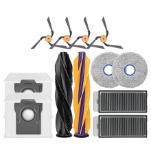 Conjunto de 12 Peças de Reposição para o Aspirador de Pó para  X60 PRO: Acessórios, Escova Lateral Principal, Filtros, Panos de Limpeza e Sacos