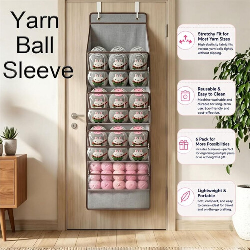 Yarn for  Sleeve, Stretch Center Pull Yarn Cake Cover Keeps Yarn Organized 1