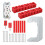 60PCS Outlet Spacer Kit Stackable Spacers Metal Shims Long Screws for Fixing Loose Sunken Misaligned Electrical Outlets 1
