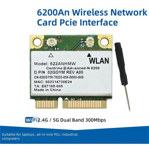 Carte WiFi  PCI-E 802.11agn Double Bande 300 Mbps  4.0 2