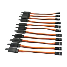 10Pcs Extension Lead Wire Cable Set 60 Core - Anti-Loosening for RC Futaba JR Male to Female 30CM