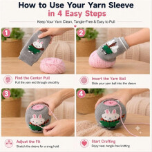 Yarn for Sleeve, Stretch Center Pull Yarn Cake Cover Keeps Yarn Organized