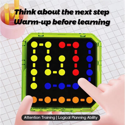 Connect Dots,Solve Logic Puzzles, Video Games,Train Attention,Interactive Educational Handheld Game Console for Kids 2