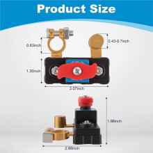 2Pcs Battery Disconnect 12V/24V, Heavy Duty Battery Cut Off for Car Truck RV Boat ATV