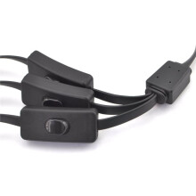 Ultra-Thin OBD2 Y-Splitter Cable with Power - 1 to 3 Extension 16-Pin Male to Female for Diagnostics Extension
