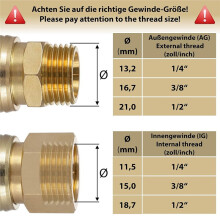 Compressed Air Quick Coupling NW 7.2 with 1/4 Inch Internal Thread, Standard Coupling Socket for Compressor Connection