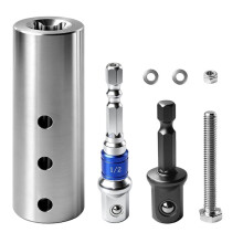 Bohradapter für Anhängerheber mit 1-Zoll-Antriebswelle, Edelstahl-Set mit 1/2"-Antriebsnähten für Wohnmobile