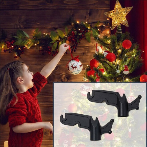 2-Pack Multi-Purpose Plastic Utility Hook Attachment for Poles-Screw- Hook 3/4" Inner Diameter Fits Threaded Poles