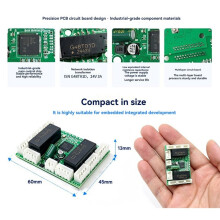 8-Port 100Mbps Ethernet Module Embedded Unmanaged Network Transparent Transmission 5V-12V