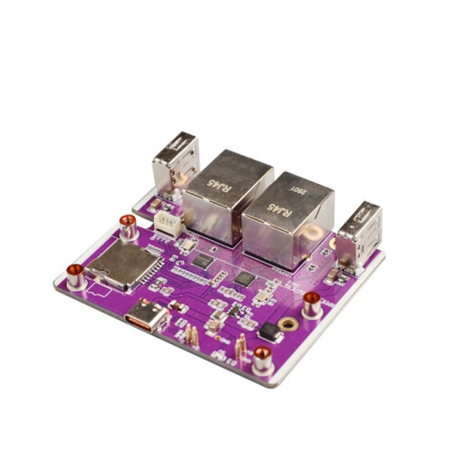 Dual 100Mbps Ethernet Port Expansion Board USB-to-Ethernet Hub Type-C for Raspberry Pi Zero 2 W 2