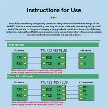 1 St TTL Till RS485/422 Fullduplex Kommunikationsmodul 5V Höghastighets Industriell Omvandlare