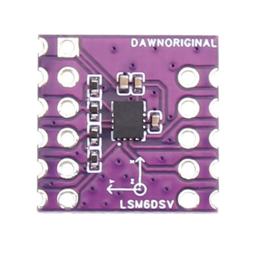 5Pcs LSM6DSV 6-Axis Sensor Module Six-Axis IMU Module Gyroscope and Accelerometer for SPI/IIC Smol Slime