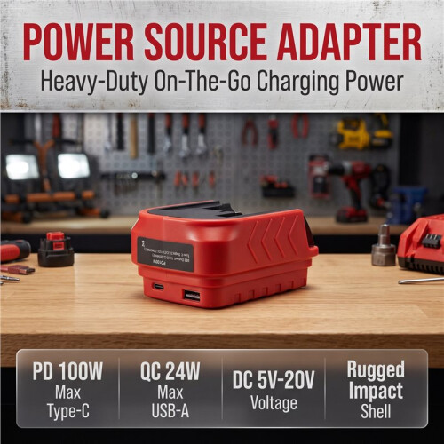 PD100W USB Charger Battery Adapter for  18V Batteries with USB and Type-C  for Electronic Devices 1