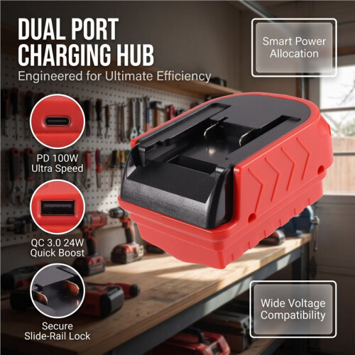 PD100W USB Charger Battery Adapter for  18V Batteries with USB and Type-C  for Electronic Devices 2