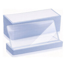 100 Pack Currency Topload Holder, Hard Plastic Clear Money Holder Rigid Protective Dollar Bill Sleeves Waterproof