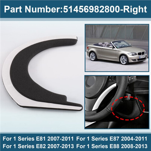 RHD Car Interior Front Dashboard Steering Wheel Lower Cover Sponge Backplate for  1 Series E81 E82 E87 E88 2004-2013 2