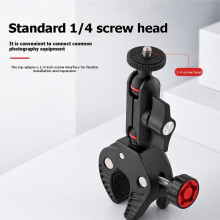 Bike Action Camera Universal Pipe Clip Three-Pronged Lock Bike Camera Rotating Mount