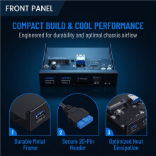 USB 3.0 para Micro-, TF Flash 3.5 Lector de Tarjetas Interno Puerto de Audio USB-C Tipo-C Panel Frontal Puerto USB 3.0 Dual Concentrador de