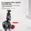 Bike Action Camera Universal Pipe Clip Three-Pronged Lock Bike Camera Rotating Mount 3