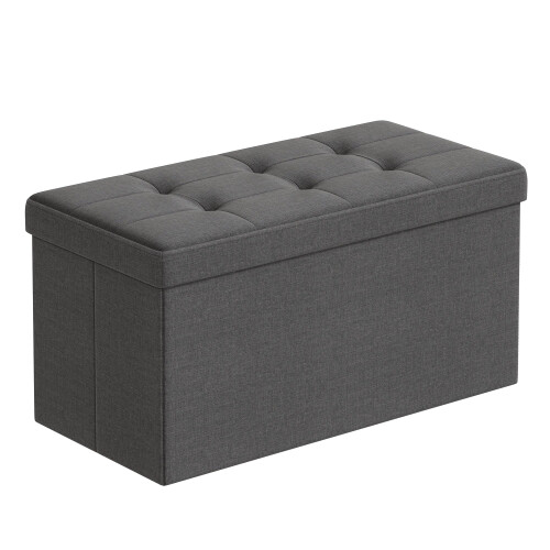 Songmics SONGMICS Ottoman Storage Box, Foldable Tufted Bench, 80L