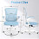 naspaluro Office Chair with Back Support (Without Headrest, White & Blue) 3