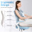naspaluro Office Chair with Back Support (Without Headrest, White & Blue) 4