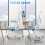 naspaluro Office Chair with Back Support (Without Headrest, White & Blue) 5